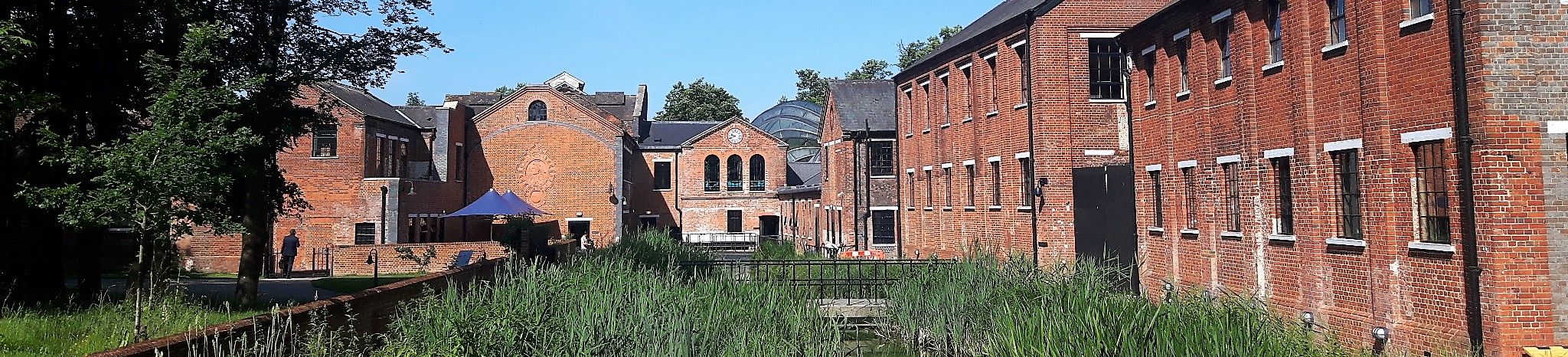 The Bombay Sapphire Distillery buildings at Laverstoke near Whitchurch in Hampshire