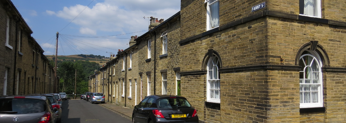 image of Fanny Street which was built by Titus Salt for his factory workers