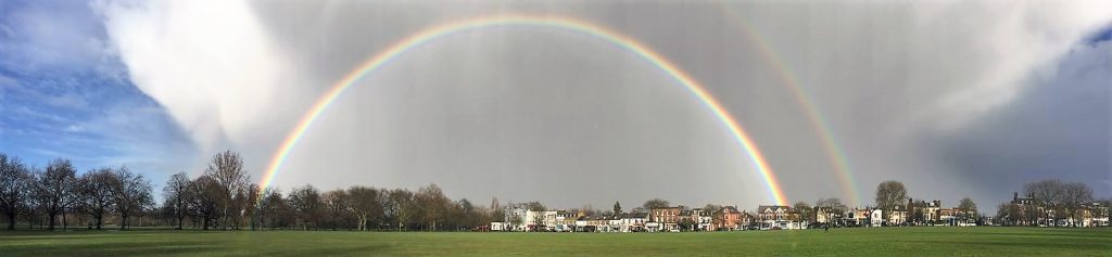 Houses at the end of a rainbow