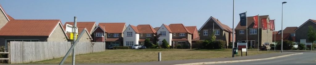 New homes built on a housing estate