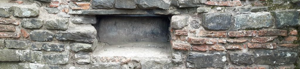 Remains of a Roman home in Caerleon, near Newport in Wales