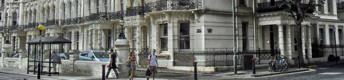 photo at Brighton seafront showing mansion property