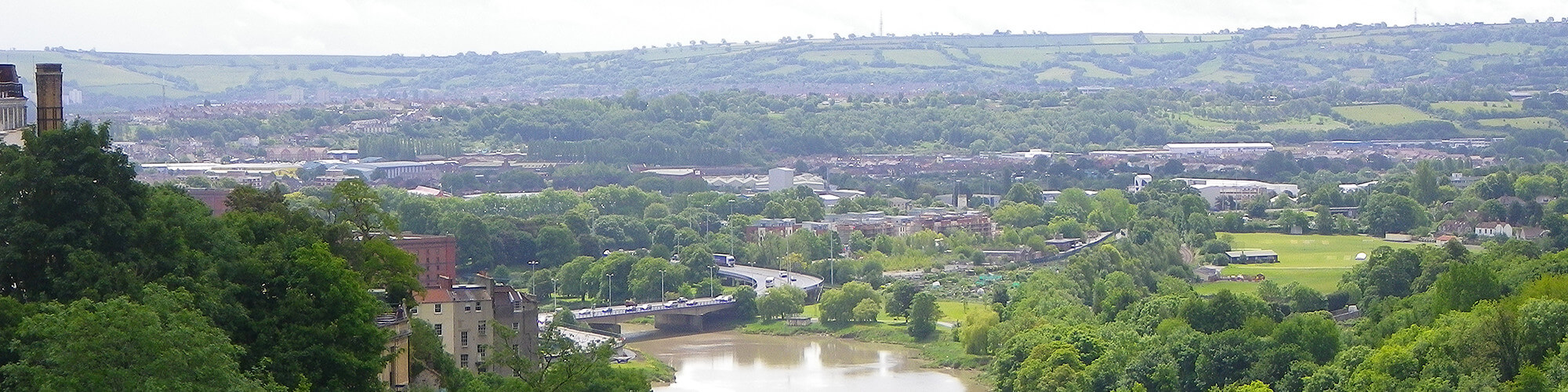Stunning view across Bristol from the Suspension Bridge