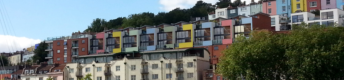 Colourful houses in Bristol
