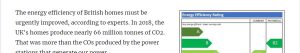 Energy efficiency in UK homes