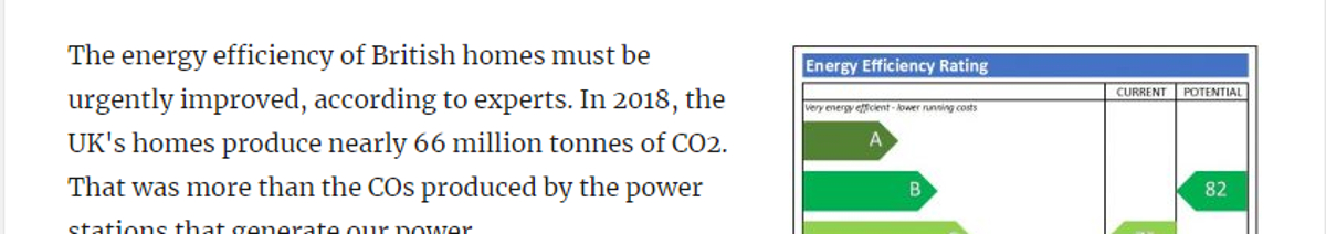 Energy efficiency in UK homes