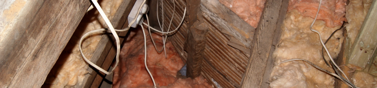 Insulation in the roofspace of a house