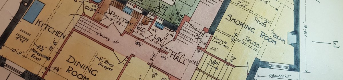 House plans of a traditional older building