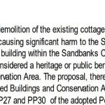 Sandbanks planning application decision notice