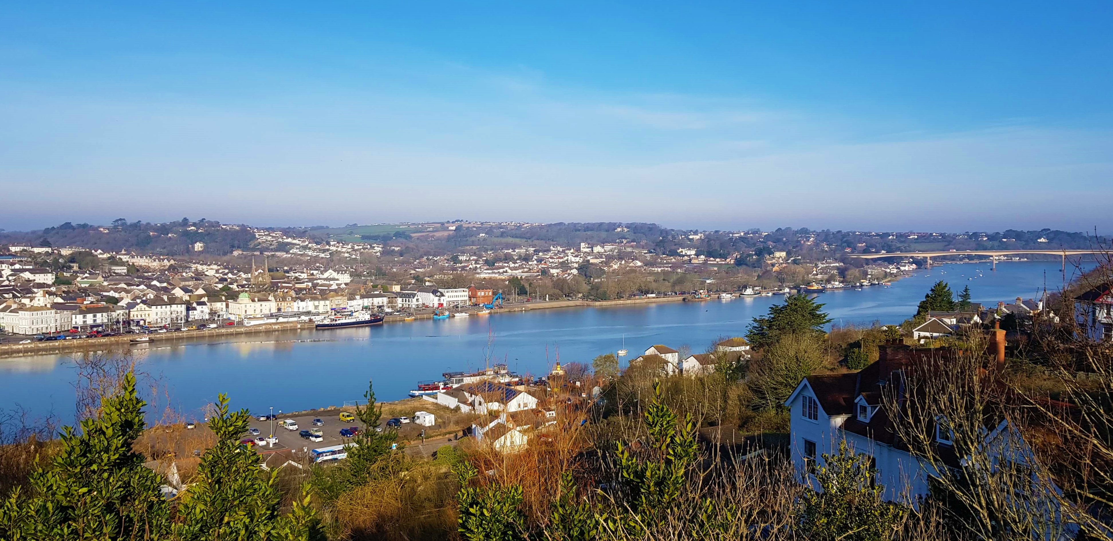 Bideford Panorama View over Bideford properties to the River Taw