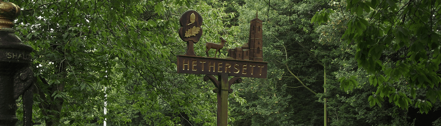 The village sign of Hethersett