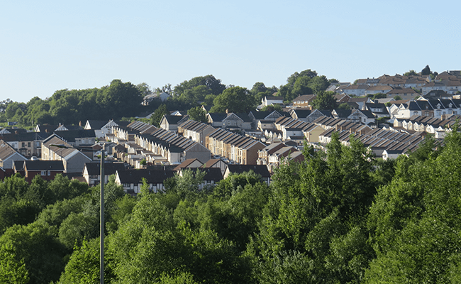 merthyr-tydfil-view-of-residential-property A view of residential properties in Merthyr Tydfil