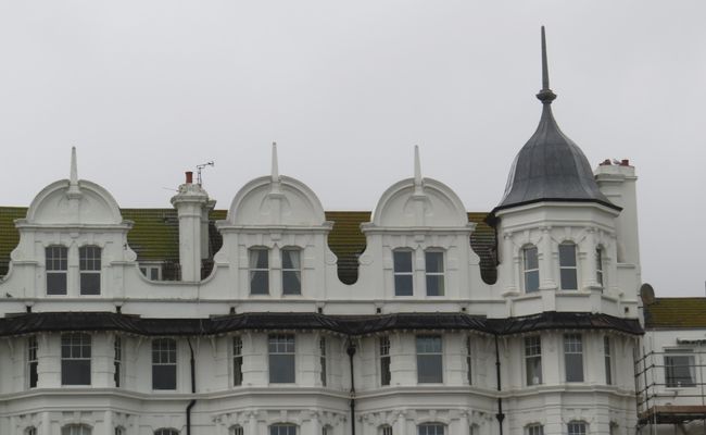 bexhill-roof-building Spiked roof of a Bexhill building