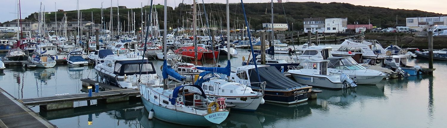 Newhaven Marina with boats docked