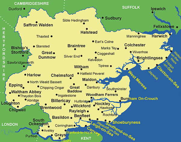 Clickable map of Essex