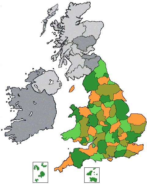 Clickable map of UK