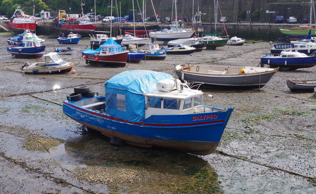 Calypso boat in Brixham harbour.