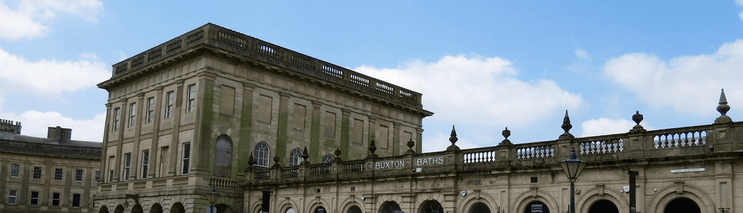 Buxton Baths period buildings in Derbyshire