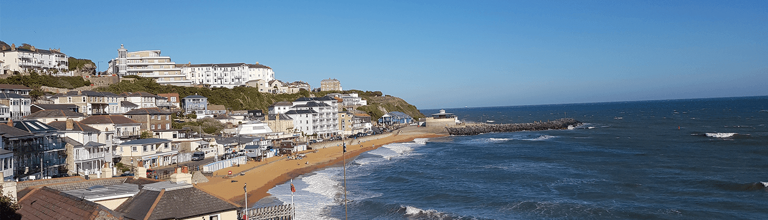 Ventnor coast and buildings