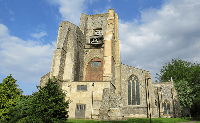 St Nicholas Church Tower in North Walsham, Norfolk