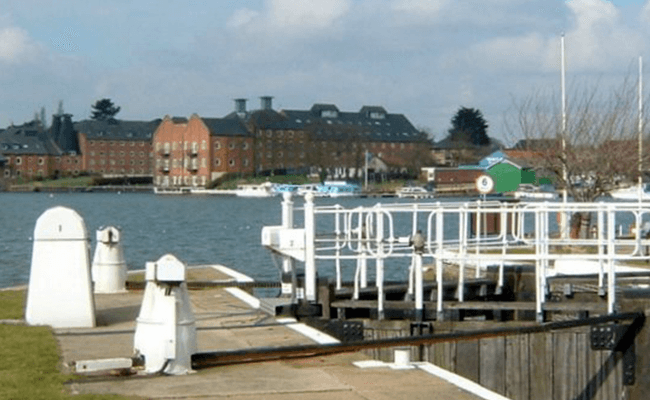 Riverside Buildings from Oulton Broad Lowestoft