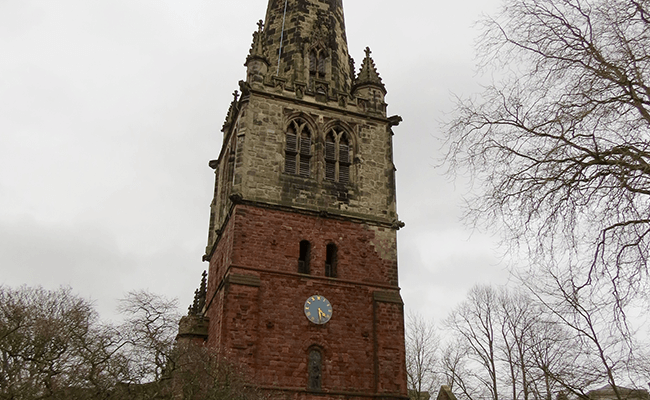 St Mary's Church building in Shrewsbury