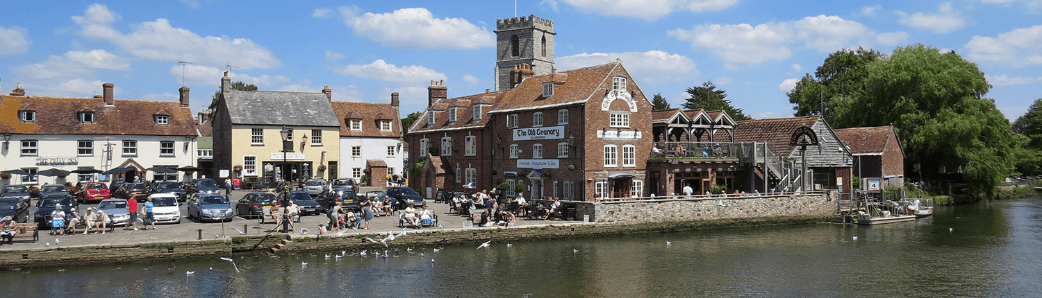 Quayside buildings in Wareham, Dorset