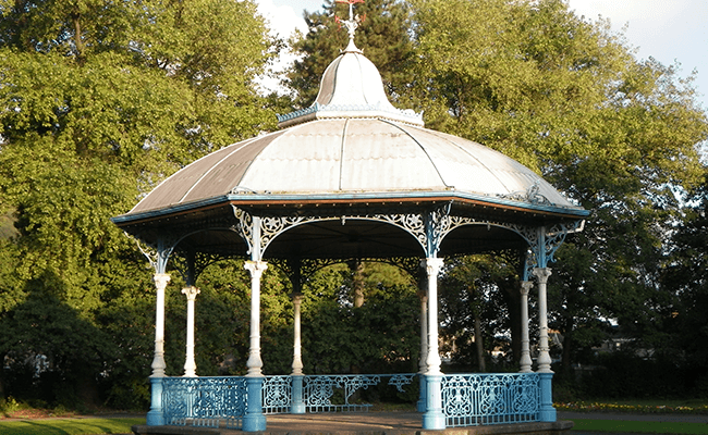 The Bandstand Building in Talbot Memorial Park, Port Talbot