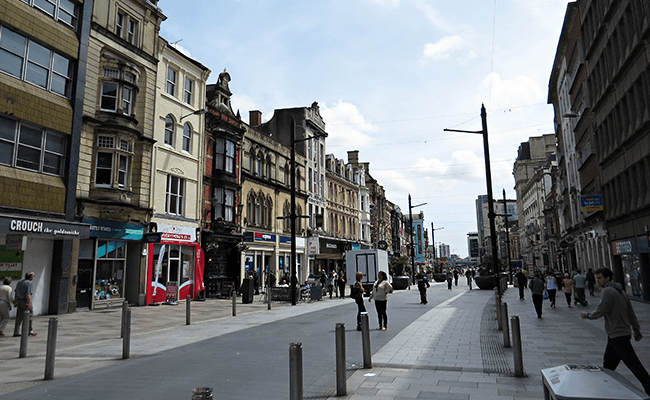 Period buildings on Cardiff High Street