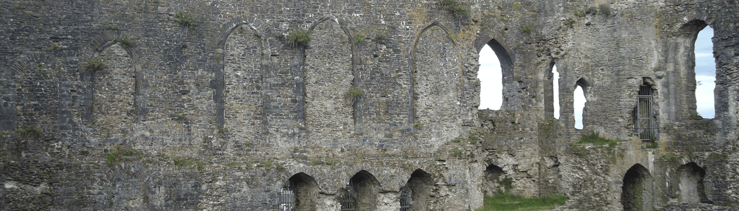 Historic castle ruins in Haverfordwest
