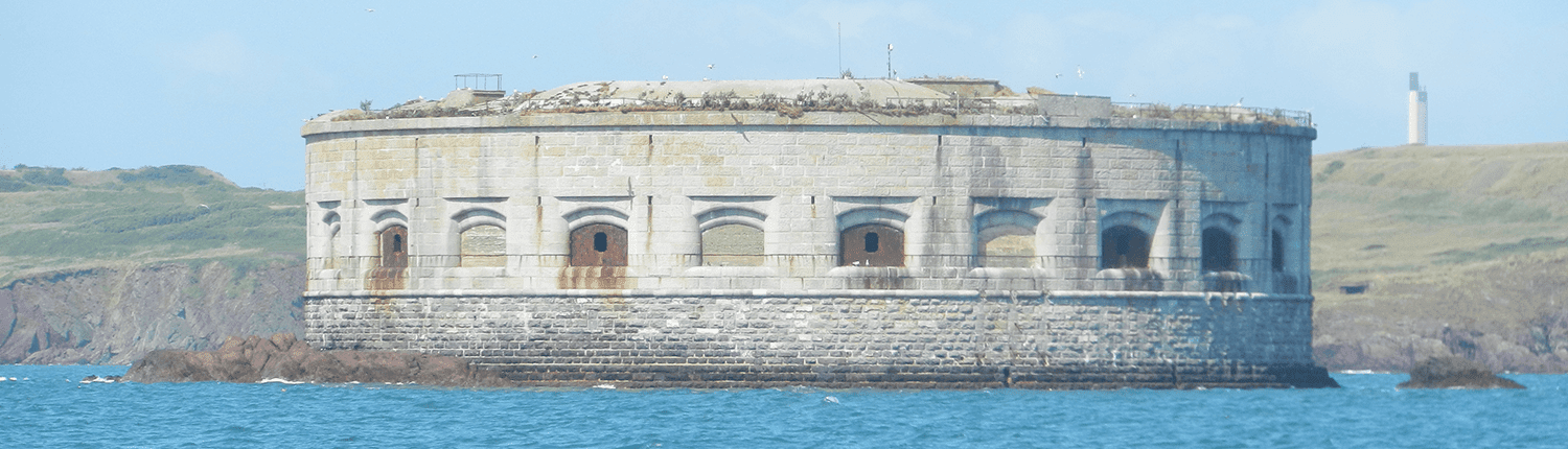 The Stack Rock Fort building in Milford Haven