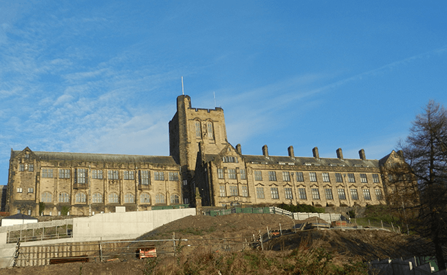 The University building in Bangor