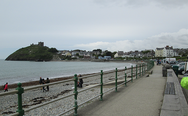 Criccieth beach view