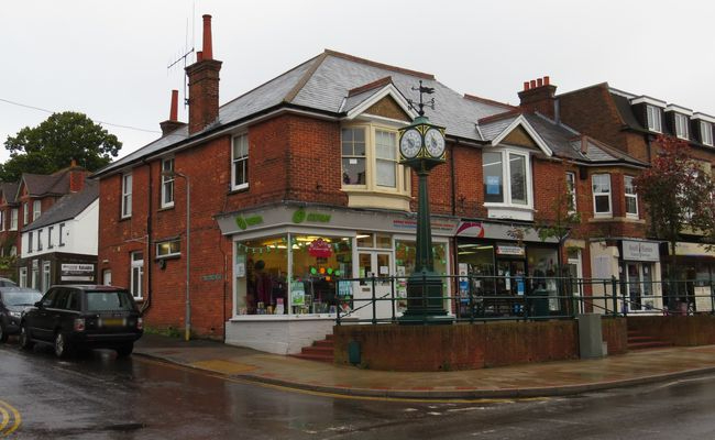 Heathfield Rotary Club Clock and red brick building