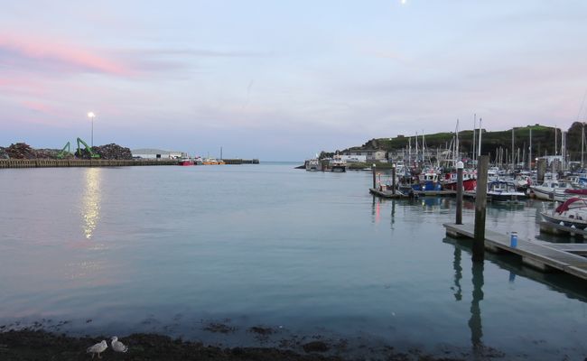 A evening view from Newhaven Marina