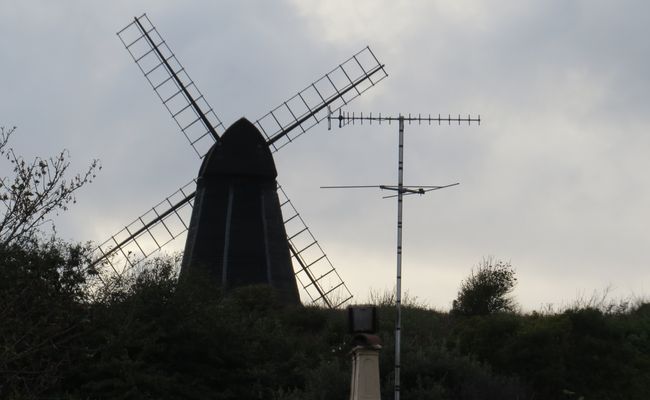 Rottingdean Windmill Silhouette against the skyline