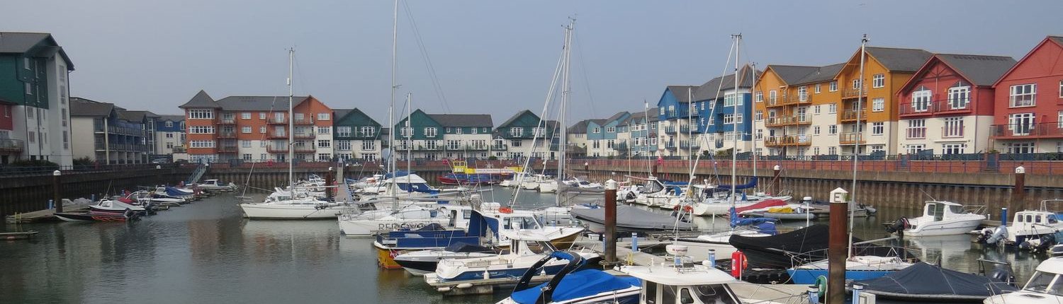 Harbourside houses in Exmouth