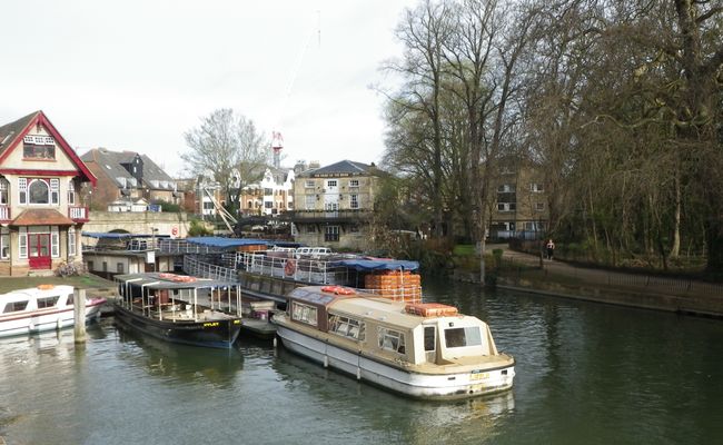 Canal side properties in Oxford.