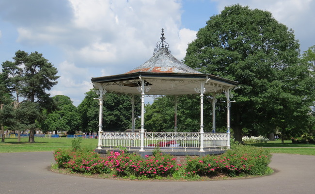 Bandstand in a park in Hayes.