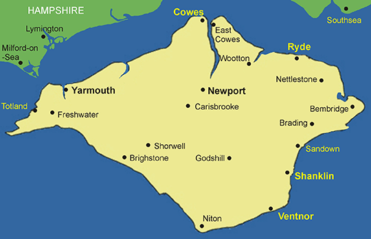 Clickable map of Isle of Wight