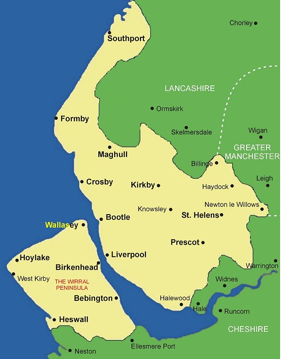 Clickable map of Merseyside & The Wirral