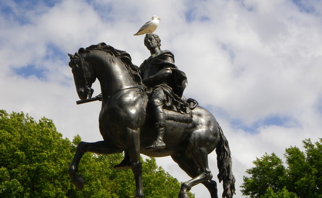 Bristol's Queen Square in central Bristol close to the Inner Harbour, Redcliffe