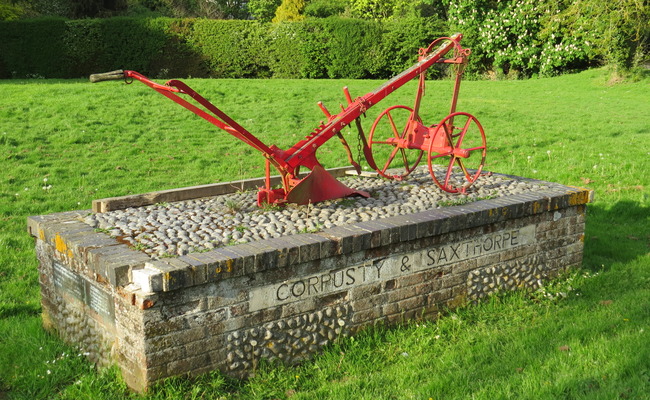 Built feature Saxthorpe and Corpusty plough sign