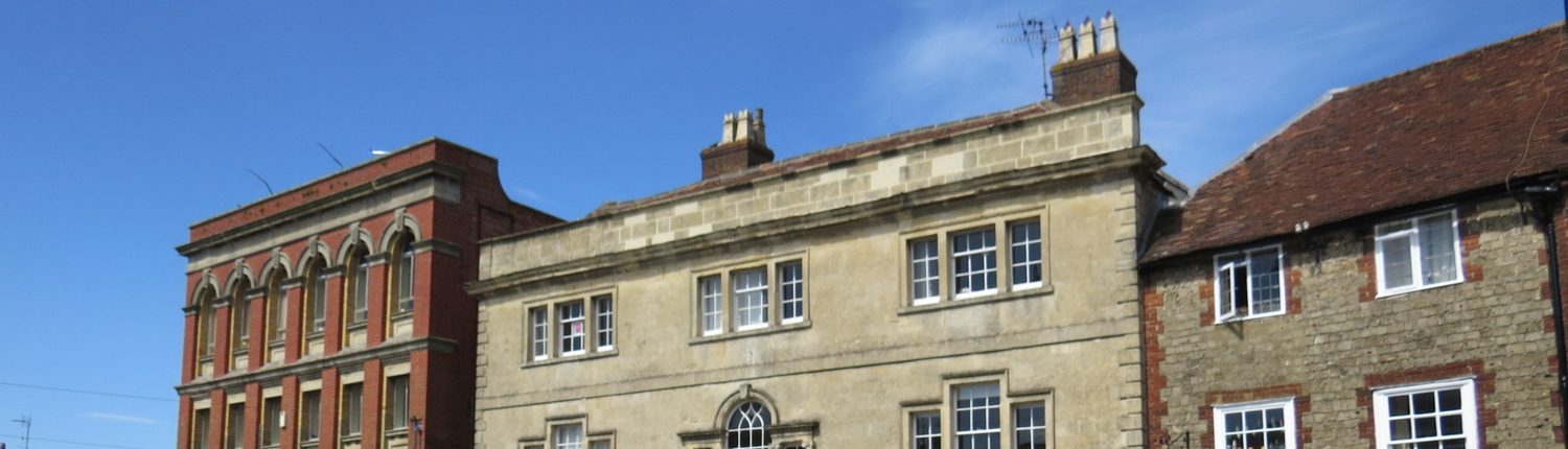 Terraced properties in Warminster.