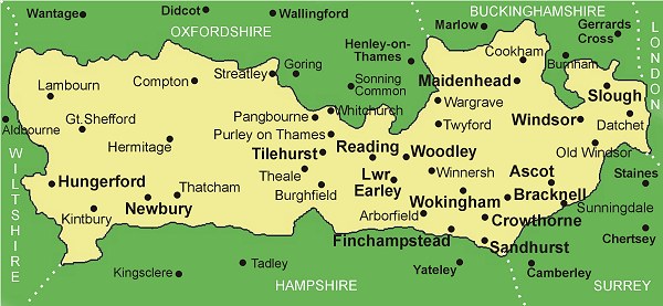 Clickable map of Berkshire