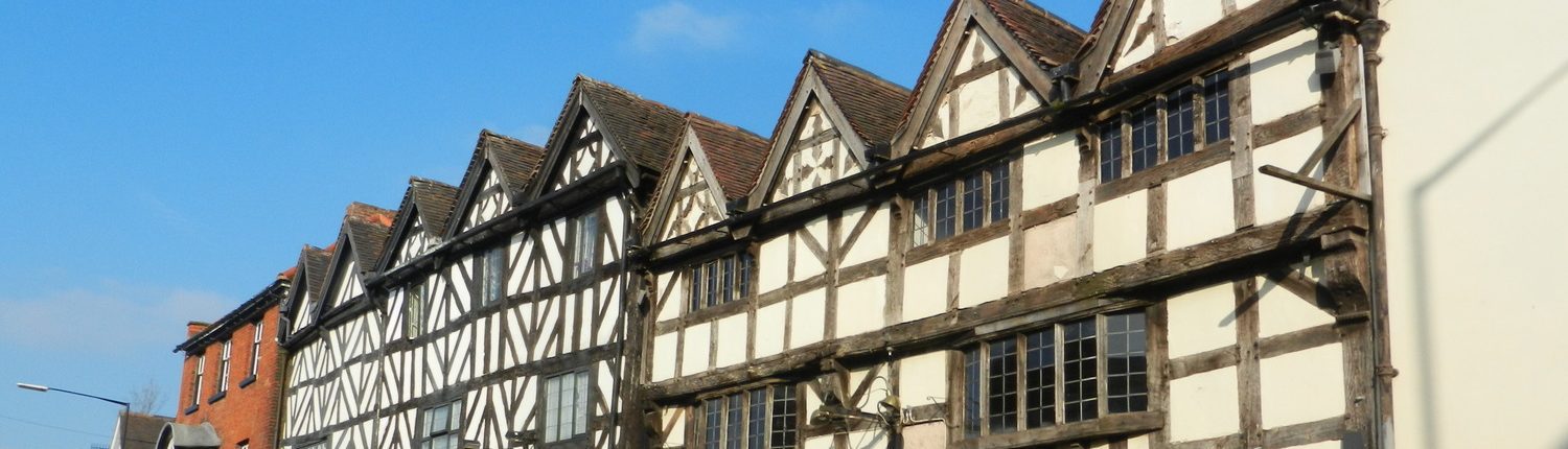 Tudor Town houses in Shifnal.