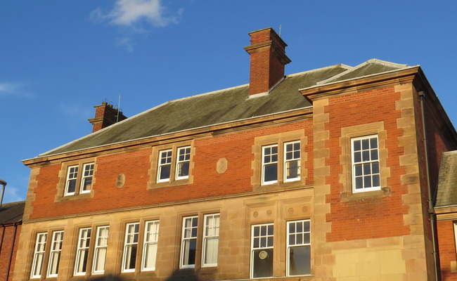 Hinkley brick and stone building.