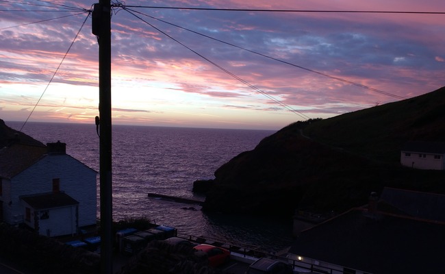 Sunset over Portloe Cove