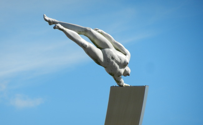 Flying sculpture in Portishead