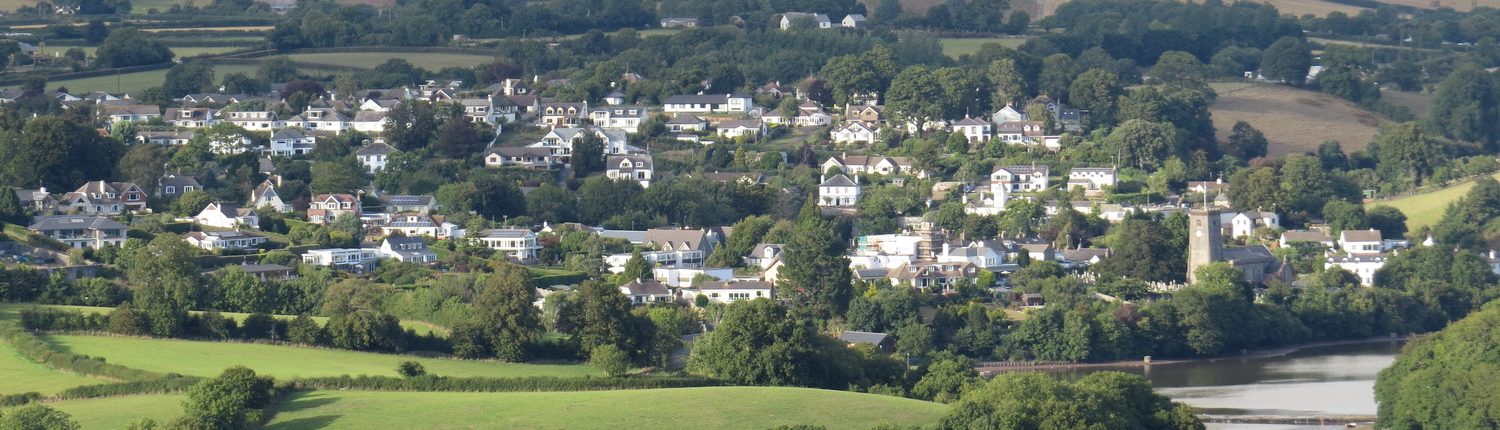 A view of Stoke Gabriel from a distance
